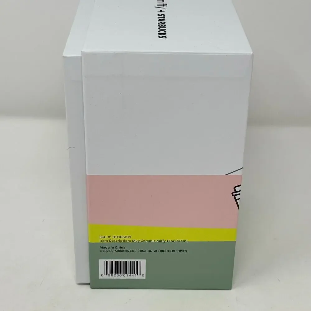 Starbucks x Miffy 2026 Ceramic Mug With Lid‎ New In Box Collectible Bunny Cup